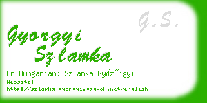 gyorgyi szlamka business card